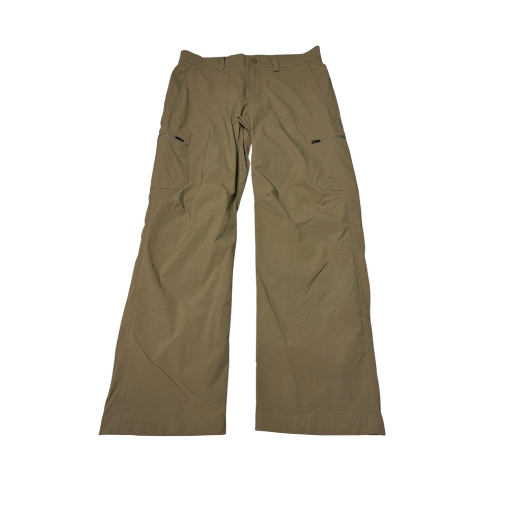 LL Bean Mens Vista Trekking Pants 31x29 Khaki Tan Recycled Nylon Stretch 506421